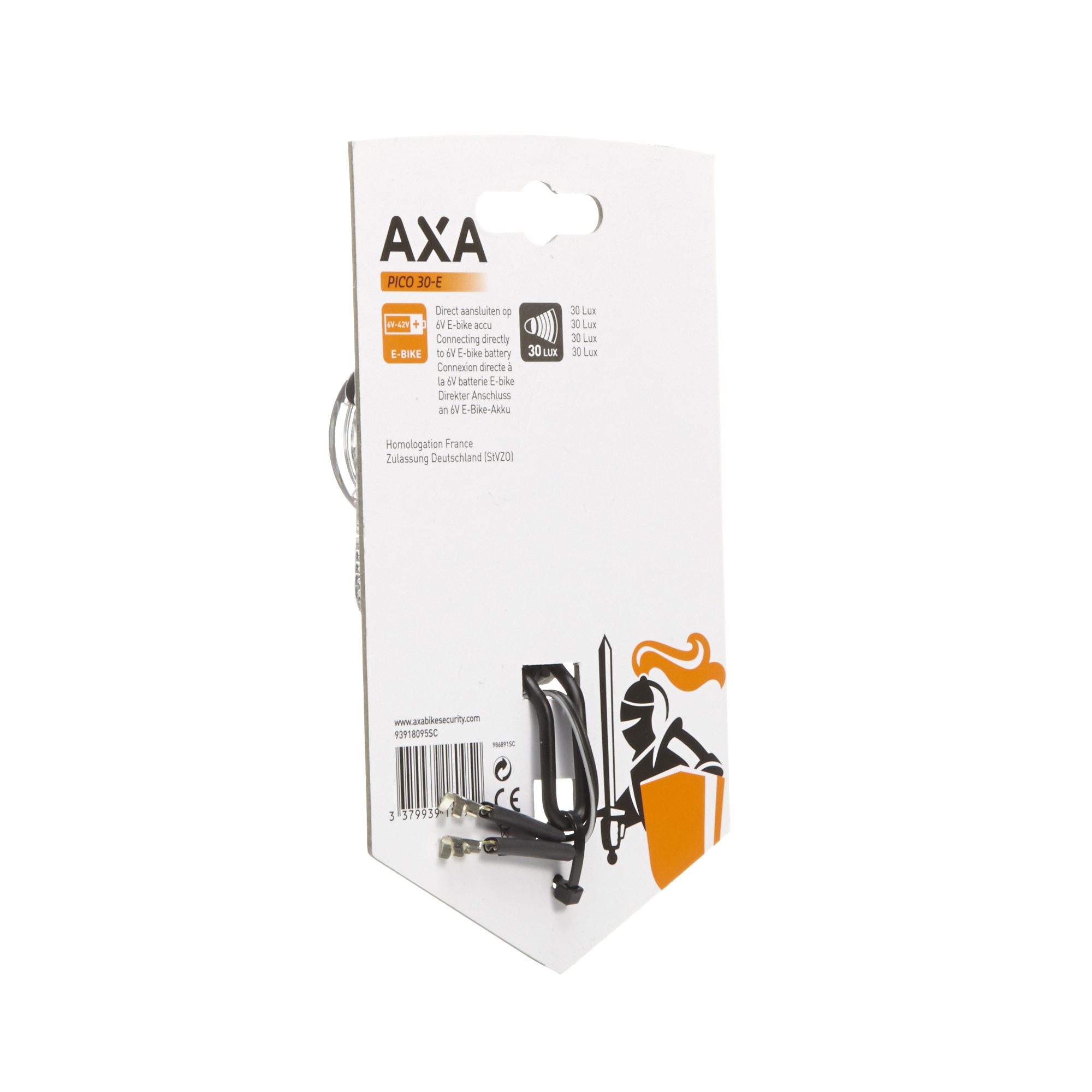 Axa LED-phares /"pico 30 steady switch/" pour moyeu dynamo
