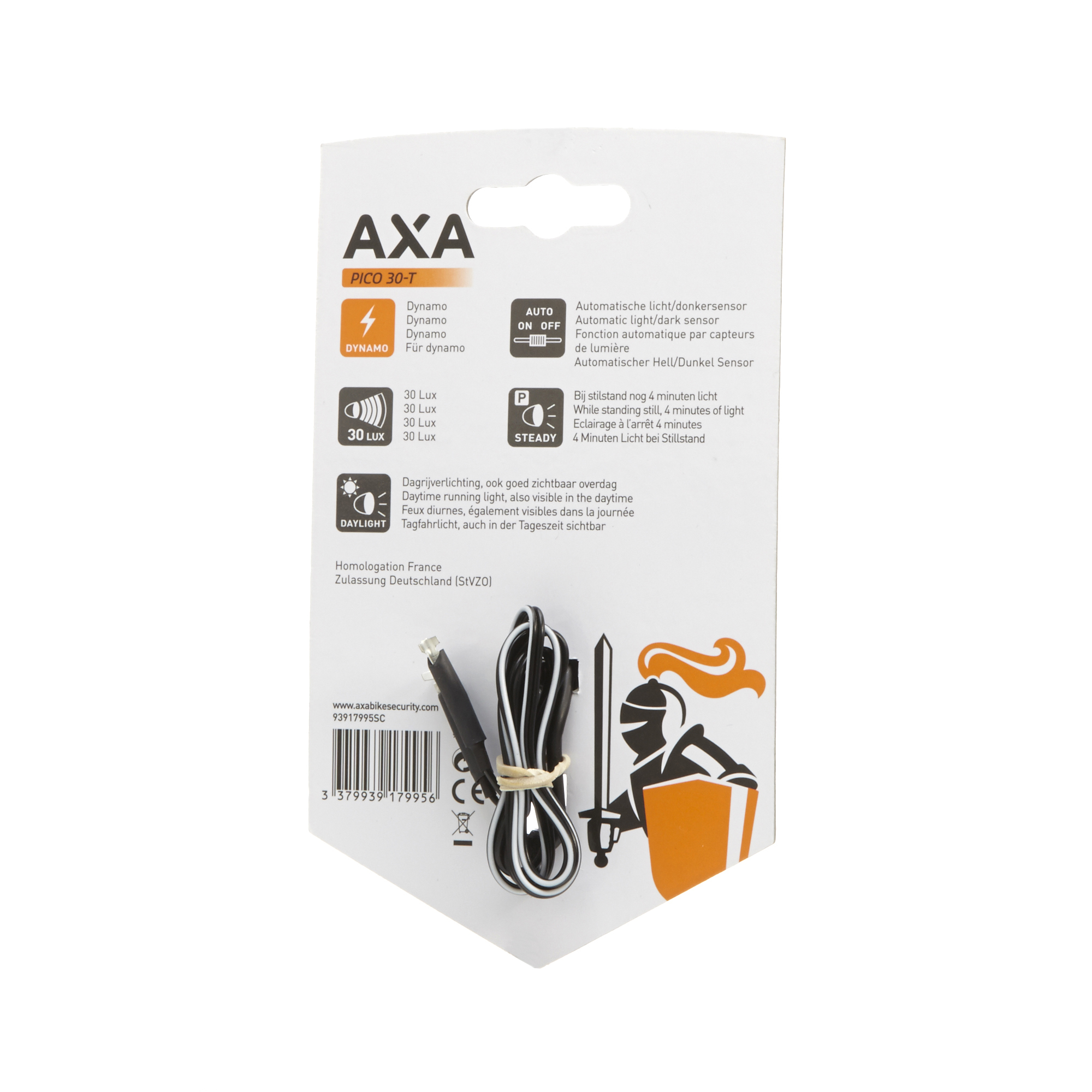 AXA LED-Scheinwerfer Pico 30 Switch+Schalter f Nabendynamo lose ca.60g 916260.. 